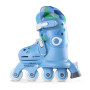 Yvolution Twista - Patins à roulettes évolutifs - Bleu - Taille 30-34 - Réglables de 4 roues en ligne en un clic - Unisexe