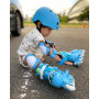 Yvolution Twista - Patins à roulettes évolutifs - Bleu - Taille 30-34 - Réglables de 4 roues en ligne en un clic - Unisexe