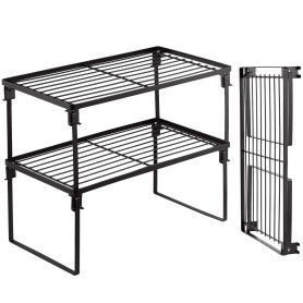 Tomorotec Lot de 2 étagères de rangement empilables pour cuisine