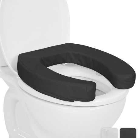 Vive Coussin de siège de toilette (mousse rembourrée douce) – Fixation rembourrée douce facile à nettoyer – Allongé