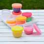 Youngever Lot de 18 Pot de Conservation Bebe 180ML, Petit Pot Bébé, Repas de Bébé Boîtes de Conservation (Pink)