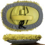 DOCAZOO DocaPole - Plumeau pour Murs et plafonds - tête de Nettoyage en Microfibre Chenille/Lavable - Utilisation à la Main ou a
