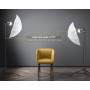 RALENO Kit Photo Studio Set, 2.6 M x 3 M Système de Support de Toile de Fond x 3 Couleurs, Softbox et Parapluie avec LED Ampoule