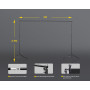 RALENO Kit Photo Studio Set, 2.6 M x 3 M Système de Support de Toile de Fond x 3 Couleurs, Softbox et Parapluie avec LED Ampoule