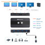 Cable Matters KVM Switch 2 ordinateurs Dual 4K 60Hz USB C/Switch KVM HDMI, DisplayPort & 4x USB 3.0-Télécommande Thunderbolt 4 U