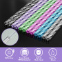 NiHome Lot de 12 pailles à motif ondulé pour gobelet Stanley de 1,2 l avec 2 brosses de nettoyage, matériau PETG durable, sans B