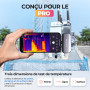 TOPDON TC002C Caméra Thermique Infrarouge pour iOS Type-C, 512x384 Super Résolution Imageur Thermique, Sensibilité à la Chaleur 