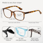 CCVOO Lot de 5 verres de lecture de blocage de lumière bleue, filtre UV ray/éblouissant mode non prescrit faux lunettes de jeu p