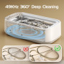 GlasFlength Nettoyeur Ultrasons 640ML, 49kHz Nettoyeur Ultrasons Lunettes Bijoux 40W Ultrasonic Cleaner avec 3 Modes Bac Ultraso