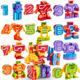 JOYIN 10 Pièces Nombre Robot Figurine Jouets pour Enfants Apprentissage du Nombre