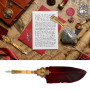 BYZESTY Stylo Dip à Plume, Quill Feather Pen Set, Stylos de Calligraphie, Vintage Stylo de Calligraphie Plume, avec 5 Plumes de 