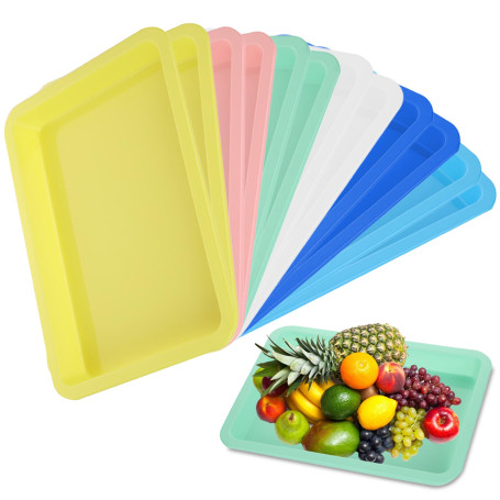 12 Pièces Plateaux d'art Plastique