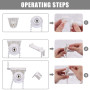 Vegena Lot de 4 Fixation Store sans Percage, Fixation de Stores Enrouleurs sans Perçage Blanc Piece de Rechange Store Enrouleur 