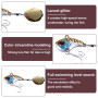 BYZESTY Lot de 10 leurres de pche - Jig Spinner - Spinnerbait - Tte en plomb - Pour truite, perche, brochet, sandre, poisson-cha