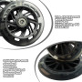 Roues De Rechange Pour Trottinette,2 PièCes Roues De Rechange Pour Scooter,120mm,ABEC-7,Scooter Replacement Wheels Avec Bande Ré