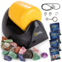 Blue Marble National Geographic – Kit de Polissage de Pierres Débutant – Tonneau de Polissage Durable et Étanche