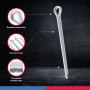 Neiko 50454A Assortiment de pièces | Clip de fixation fendu en acier | Épingle à cheveux droite, argent, 555 pièces