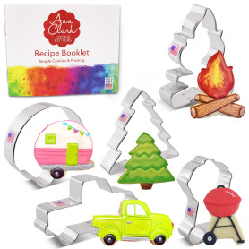 Ann Clark Cookie Cutters Lot de 5 emporte-pièces de camping avec livret de recettes (français non garanti)