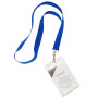 Lot de 24 cordons avec étui pour carte étanche en PVC – Porte-badges/porte-clés colorés, étiquette d’identification, noir, rouge