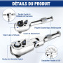 3/8" Cliquet Court à Tête Flexible