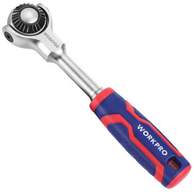 WORKPRO Clé à Cliquet 1/4" à Tête Pivotante