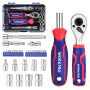 WORKPRO Coffret de Douilles et Embouts 34 Pièces