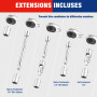 WORKPRO Coffret de Douilles et Embouts 34 Pièces, Mini Clés à Cliquet 1/4" Double Tête 2-en-1, Tournevis à Embouts Magnétique, 2