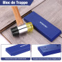 WORKPRO Kit d'installation pour Parquet Stratifié, avec 30 Cales d'espacement, Maillet Double Face, Barre de Traction, Bloc de F