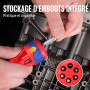 WORKPRO Stubby Tournevis à Cliquet 12 en 1 avec Embouts Magnétiques, Tournevis Court, Tournevis Multi Embout, Mini Tournevis pou
