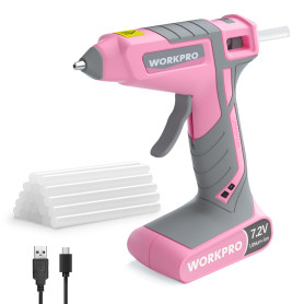 WORKPRO Pistolet à Colle Chaude sans Fil 7