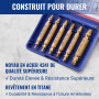 WORKPRO Lot de 6 Extracteurs de Vis Cassées avec Revêtement Titane, Extracteurs et Démontes Boulons, Idéal pour Percer et Retire