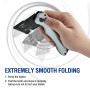 WORKPRO Cutter Professionnel Pliant, Cutter Utilitaire avec Mécanisme de Changement Rapide, Cutter Argenté avec 10 Lames SK5 Sup