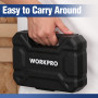 WORKPRO Boîte à Outils Complète Bleu 35 Pièces, Kit d'Outils avec Boîte de Rangement Durable, Idéal pour Usage Domestique ou du 