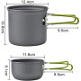 Queta Multi-PCS Kit de Cuisine de Camping, 1-2 Personnes Kit de Casseroles et Poêles Ultra-léger Compact Durable Extérieur Cookw