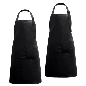 Lot de 2 Tabliers Chef Imperméables avec 2 Poches