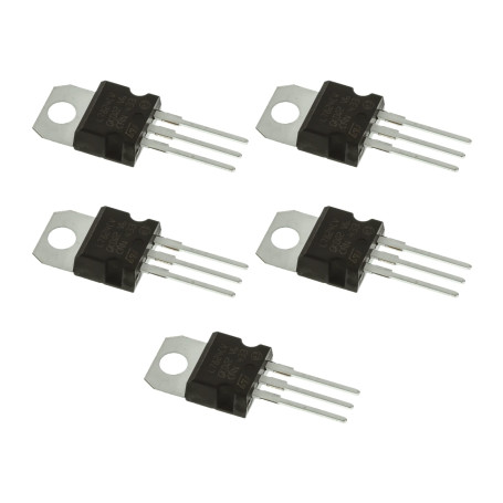 Kit de 5 régulateurs de tension 24V 1.5A 7824 L7824 L7824CV LM7824 LM7824CV TO-220