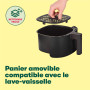 BELLA Friteuse à Air Numérique de 2.9 QT, Multifonction 5-en-1 avec Grille et Panier Antiadhésifs Amovibles et Lavables au Lave-
