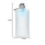 HydraPak FLUX + KIT DE FILTRE 1,5 L - Bouteille d'eau de randonnée pliable - Sans BPA, ultra léger bouchon à vis anti-déversemen