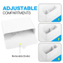 MoKo Boîte de Rangement Magnétique, Lot de 2 Support de Crayon pour Tableau Blanc, Fournitures Scolaires, Organiseur avec 2 Comp