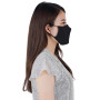 Lofbaz Tissu De Coton De Masque Facial En Tissu Avec Poche De Filtre Lavable Réutilisable (Noir - Paquet de 3, Adulte L)