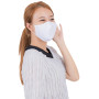 Lofbaz Tissu De Coton De Masque Facial En Tissu Avec Poche De Filtre Lavable Réutilisable (Blanc - Paquet de 3, Adulte L)