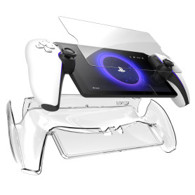 ENCASED Ensemble d'accessoires conçus pour PlayStation Portal Remote Player - Coque transparente et protection d'écran en verre