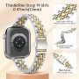 TiMOVO Bracelet de montre Compatible avec Apple Watch 42mm 41mm 40mm 38mm, Bracelet ajustable en acier inoxydable pour femmes, C