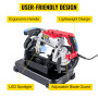 VEVOR Scie à Ruban Portable à Coupe Profonde 12,7 cm, Scie à Ruban sans Fil Électrique 1100W 42-144 m/min Coupe à 45°-90° avec L