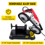 VEVOR Scie à Ruban Portable à Coupe Profonde 12,7 cm, Scie à Ruban sans Fil Électrique 1100W 42-144 m/min Coupe à 45°-90° avec L