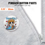 VEVOR Badge Personnalisé 58 mm 500 Kits de Consommables Badges à Épingles Fournitures pour la Fabrication de Badge Rond avec Cou