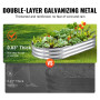 VEVOR Jardinière 182,5x92,5x28 cm Lit de Jardin Surélevé en Métal Galvanisé Bac de Plantation avec Base Ouverte pour Cultiver Fl