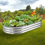 VEVOR Jardinière 182,5x92,5x28 cm Lit de Jardin Surélevé en Métal Galvanisé Bac de Plantation avec Base Ouverte pour Cultiver Fl