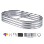 VEVOR Jardinière 182,5x92,5x28 cm Lit de Jardin Surélevé en Métal Galvanisé Bac de Plantation avec Base Ouverte pour Cultiver Fl