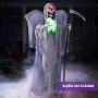 JOYIN 63" Halloween Animatronic Grim Reaper Décoration avec Ailes, fantôme Debout Grandeur Nature avec Yeux Lumineux, Son Effray